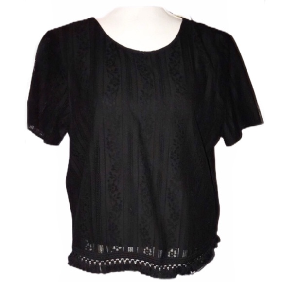 Michael Kors Tops - Michael Kors Tassel Hem Crop Top